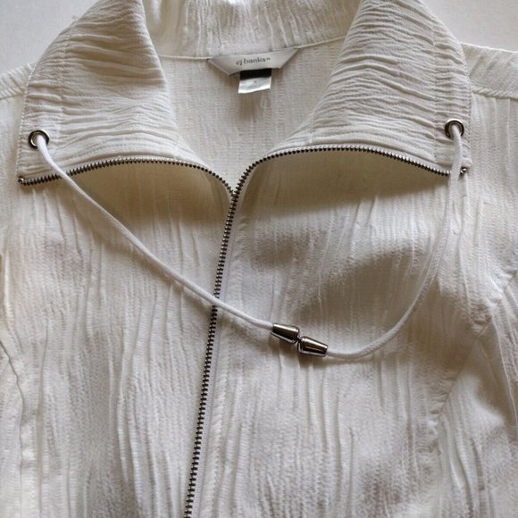 CJ Banks Jacket Womens X Full Zip Tie Collar Pockets - Picture 14 of 16